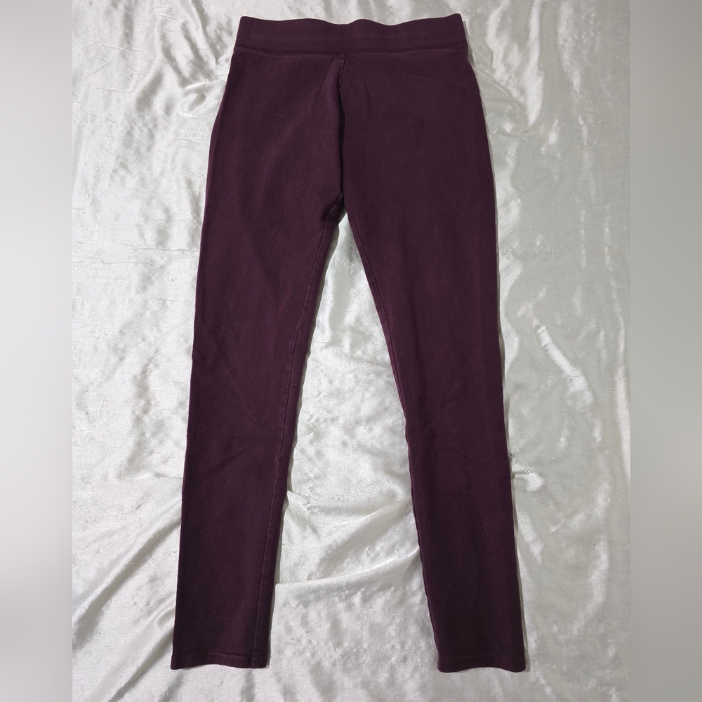 Aerie Chill Play Move Burgandy Elastic Waist Stretch Basic Leggings